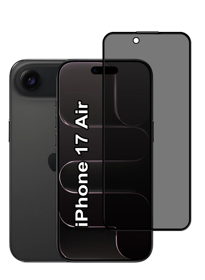 Case Up Privacy Screen Protector For Apple iPhone 17 Air 6.5 Inch 9H Hardness Anit Spy Tempered Glass [100% Privacy Protection], Bubble Free Easy Installation, Full Coverage And Anti Scratch - Image 1